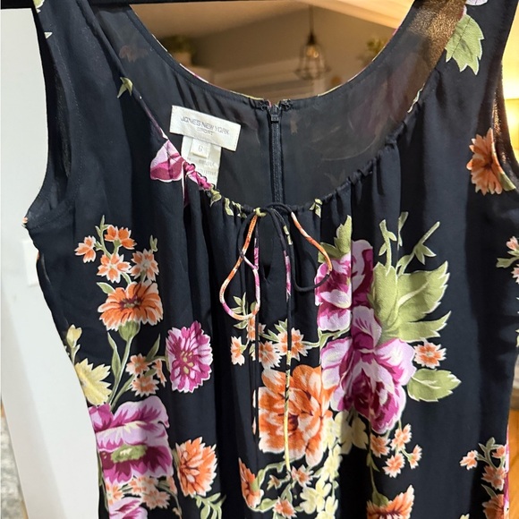 Jones New York Black floral Sleeveless Maxi Dress size 6 - Picture 9 of 9